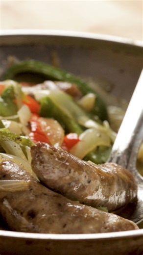 Sausage and Peppers😍RECIPE: https://www.sipandfeast.com/sausage-and-peppers/ | Sip and Feast