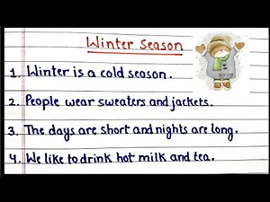 10 lines on Winter Season in English | Season for kids | Essay on Winter Season
