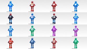 Cartoon Robot Running Logo Reveal Bundle