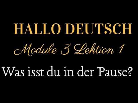 HALLO DEUTSCH | MODULE 3 LEKTION 1| was isst du in der Pause? | LEARN GERMAN IN HINDI