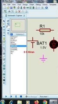 LED ON and OFF in Proteus Software || S S Kiran