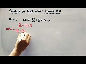 Solution of first order linear DE