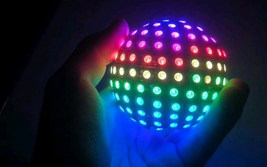 WS2812 ESP32制作的RGB可编程灯球