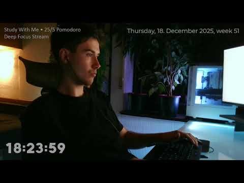 Study With Me • Pomodoro Deep Focus • bUild stream