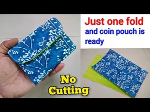 ✅ Easy- DIY Coin Purse in 5 minutes/ How to make Coin Pouch/ bag cutting and stitching/ Pouch making