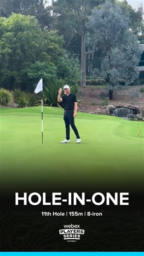🚨 HOLE-IN-ONE ALERT 🚨 Travis Smyth aces the 11th from 155m! Castle Hill Country Club | #WebexPlayersSeries | Challenger PGA Tour of Australasia