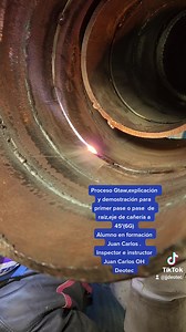 Proceso Gtaw,eje de cañería a 45°,con soldadura de ranura conocido como (6G). Se hace demostración para alumno en formación de un primer pase(pase de raíz). Todo es posible no existe límites en tu mente ,no existe lo difícil, no existe una soldadura ni posición difícil. Confía siempre en ti y nunca defraudes a los que confían en ti. Todos aquellos que amamos lo que hacemos estamos condenados al éxito. Michael Jordan una vez dijo: “Para aprender a triunfar primero tienes que aprender a fallar". K
