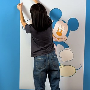 Creative Mickey Mouse wall painting! 🐭🖌️ | Simple ideas