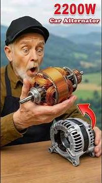 Shocking Invention! DIY 220V Power Generator from an Old Car Alternator | You'll be surprised!