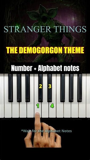 STRANGER THINGS (DEMOGORGON) PIANO TUTORIAL #piano #pianotutorial