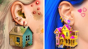 Rich vs poor room makeover battle 🎨one colored house ideas and hacks 💡by 123 go! Challenge | 123 GO Challenge