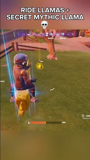 How to ride Llamas + secret Mythic Llama 😳 #relishh #fortnite