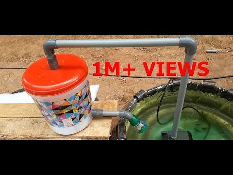 How to make fish tank filter with shower | fish pool filter | water pump