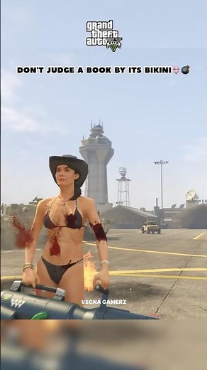 Bikini Girl vs GTA 5 Army Base 👙💣💥 #gta5 #shorts