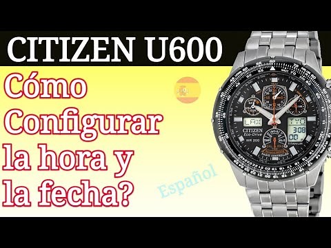 Reloj Citizen Eco-Drive U600 | Cómo Poner La Hora y La Fecha? Español