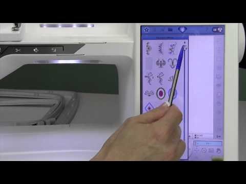 Husqvarna Viking Designer Diamond 65 How to Load a Built-In Embroidery Design