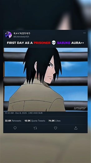 Sasuke Aura Farming in Prison 🥶 #sasuke #naruto #shorts