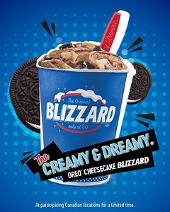 339K views · 1K reactions | Enjoy our creamy, dreamy OREO Cheesecake BLIZZARD! Part of our new Summer BLIZZARD menu. Available for Drive-Thru, Takeout & Delivery. It’s the BLIZZARD of the Month at DQ. #HappyTastesGood | Dairy Queen | Facebook
