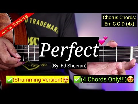 Perfect - Ed Sheeran (4 Chords Only!!!)😍 | Strumming Version | Guitar Tutorial
