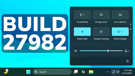 【跳到 28000 ？】微软发布 Win11 最新版 Build 27982 (Canary) 系统更新：锁屏个性化升级、 增强小组件面板和“拖拽托盘”文件分享