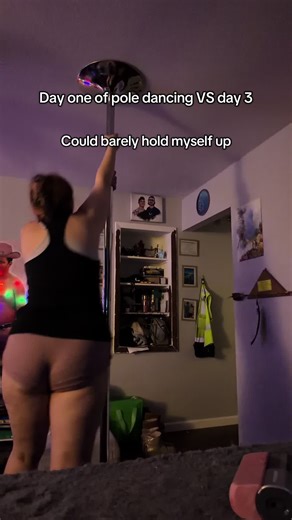 Catch me working out on the pole instead of the gym. I literally feel myself getting stronger while having fun #poledancer #poledancing #poledance #polefitnessbeginner #polefitness