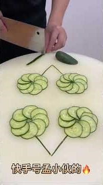 How to Do Satisfying Cucumber Chopping Art with Creative Knife Skills for Fun Food Decoration