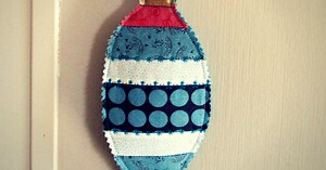 Scrappy Fabric Vintage Christmas Tree Ornament Sewing Project - Tutorial Tuesday