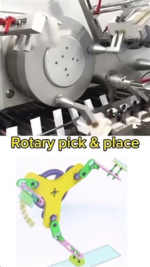Rotary Pick & Place Mechanism | Mechanical Mechanism |#3danimation #engineering #shorts #shortvideo