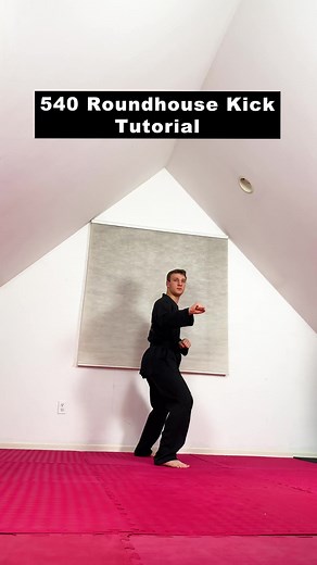 540 Roundhouse Kick Tutorial 🥋🌪️ #taekwondo #tkd #martialarts #540kick #540도 | Liam Gutmacher TKD