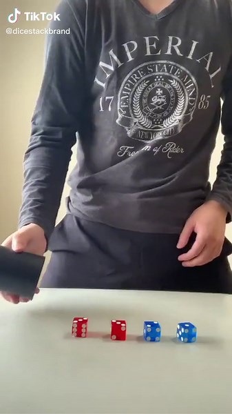 Throw Catch Cut & Stack #dicestacking #trickshot #trickshot #magic #magictrick #stack #performer_sugoroku