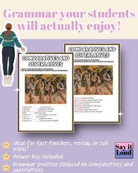 Comparatives and Superlatives Worksheet | Inspired by Stranger Things