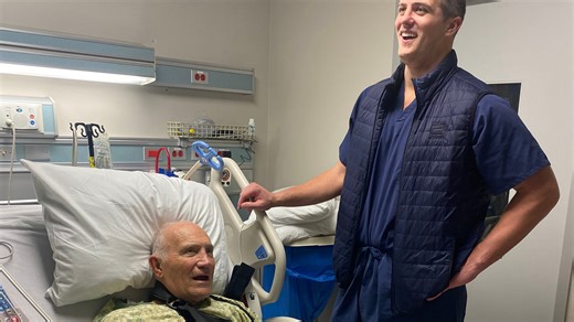 17 years after Matt Nader's life was saved with an AED during a game, he returns the favor