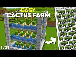 Easy Cactus Farm Minecraft 1.21 - 1,560 per Hour!