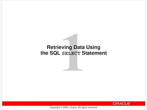 Retrieving Data Using the SQL SELECT Statement بالعربي
