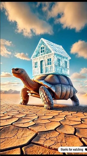 Turtle Builds an Ice House for Grandma #ai #shortsviral #youtubeshorts #shorts #turtle