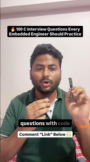 🔥 100 C Interview Questions Every Embedded Engineer Should Practice