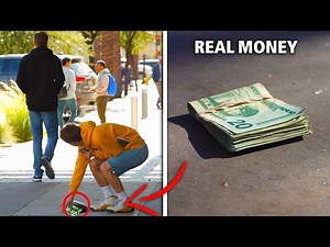 Dropping a Stack of REAL Cash in Public