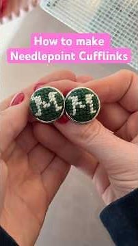 Needlepoint 101: how to make custom needlepoint cufflinks