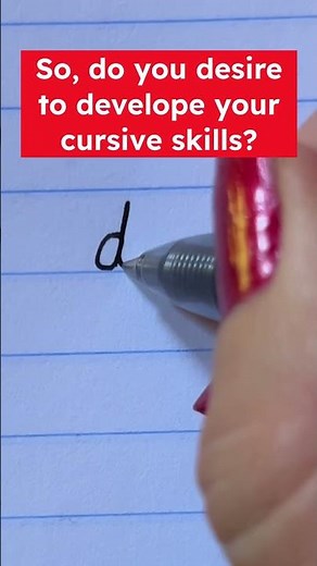Cursive lowercase d formation for handwriting