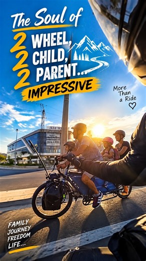 The soul of 2 wheel, 2 child, 2 parent... impressive