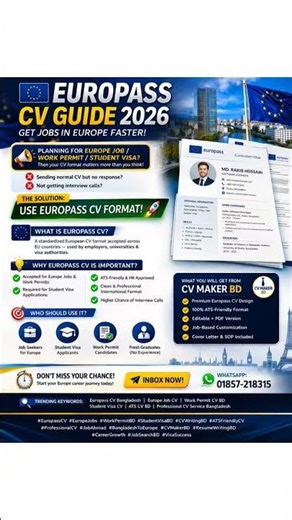 Europass cv service Bangladesh