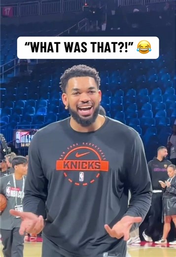 KAT’s reaction 🤣 #nba #basketball #karlanthonytowns #kat #knicks | karl anthony town