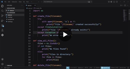 #python #codingjourney #studentdeveloper #filehandling #techprojects #aiml #programming #learningbydoing | Bhagyashree Pashte