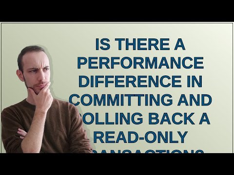 Dba: Is there a performance difference in committing and rolling back a read-only transaction?