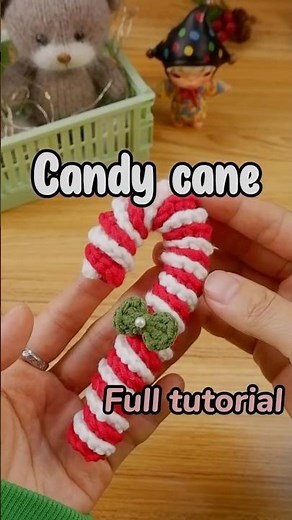 ✨ Easy & Beginner Friendly! Crochet Candy Cane 🍭🎄 (No-Sew)#crochet #diy #handmade #howto