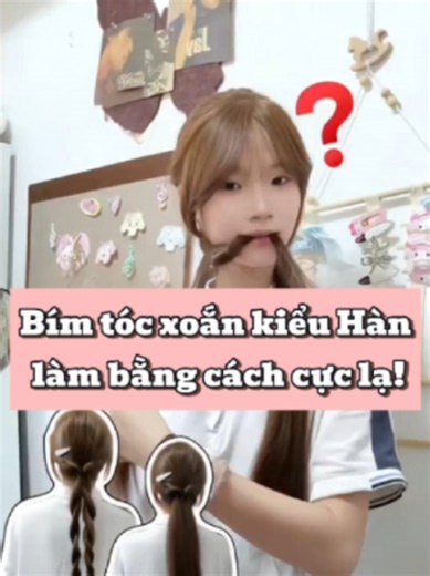 Cách buộc tóc đuôi ngựa thấp xoăn kiểu Hàn dễ làm