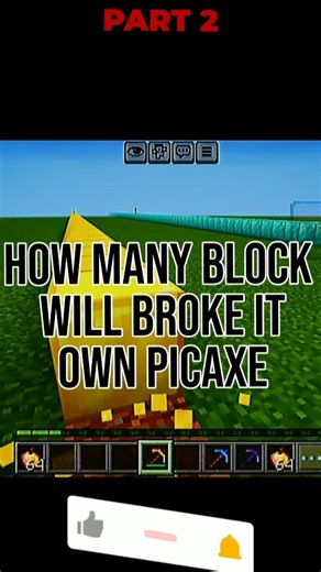 HOW MANY BLOCK WILL BROKE IT OWN PICAXE #shorts#viral