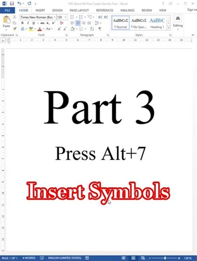 MS Word Alt + Codes Secrets Part 3 | Insert Amazing Symbols In MS Word #mswordtricks