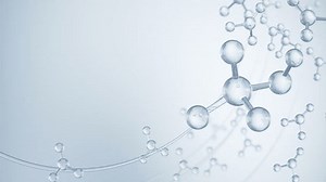 Cosmetic Essence molecule 3d animation, for cosmetic product advertising background.