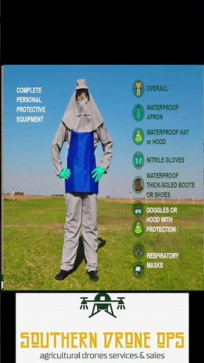 Personal Protective Equipment (PPE) needed for Drone Agriculture Chemical Spraying Agri Farm